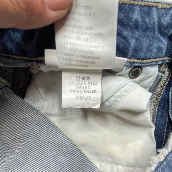 Paige Julia Dawn Racer Jeans Womens 27 Medium Wash Raw Hem Sides 29x29 Tuxedo - Picture 10 of 11